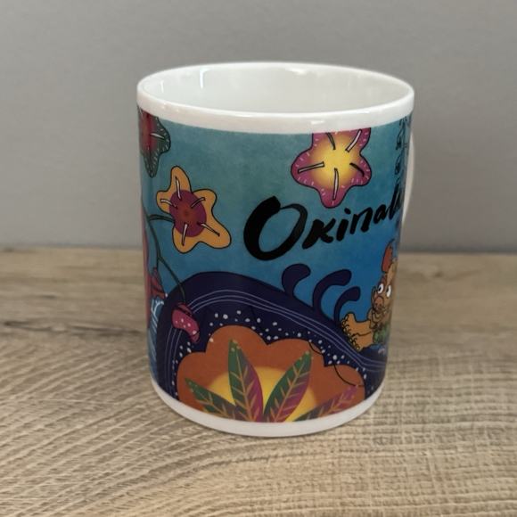 Starbucks Mug 2016 Okinawa Coffee Tea Collector Fu Dog Shisa Lion‎ Flowers - Picture 4 of 9